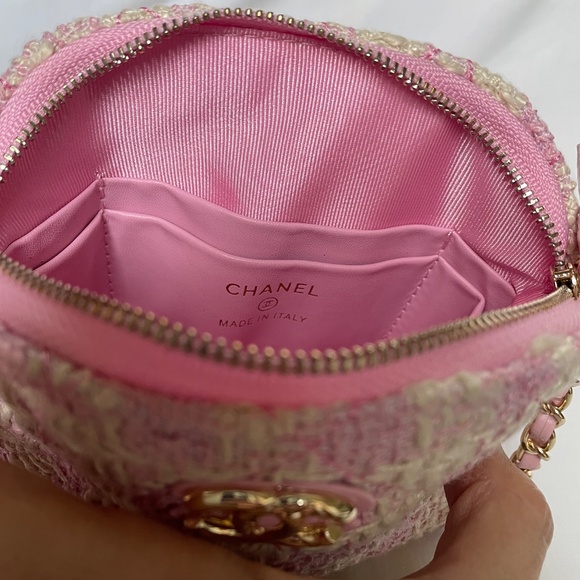 NEW CC Pink Tweed Crossbody Bag - Picture 10 of 12